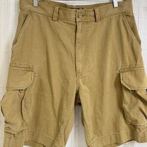 Polo Ralph Lauren Shorts Mens 35 Khaki Cargo Chino 100% Cotton Classic Polo 67